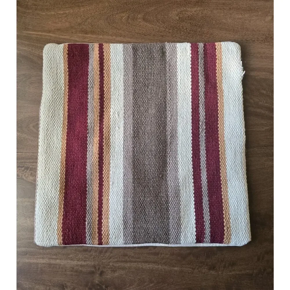 Hand-woven wool Kilim-style Pillow Cover